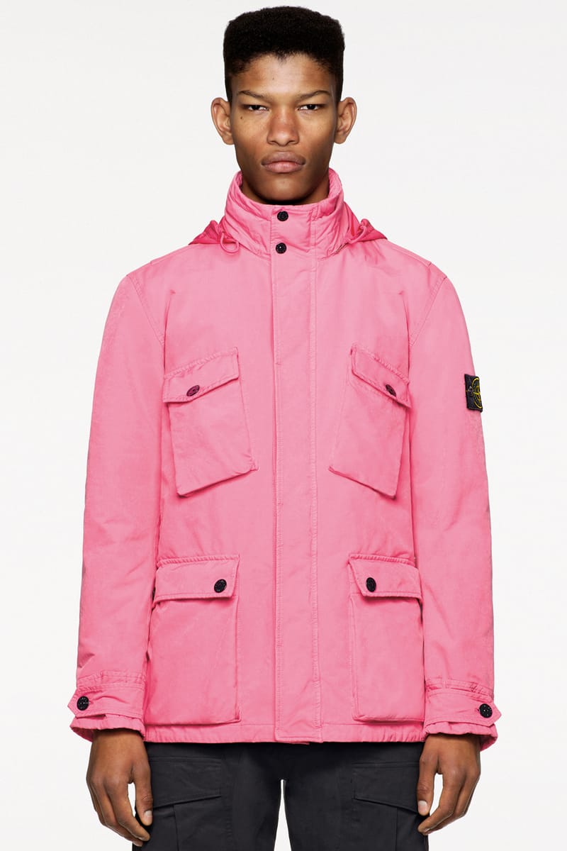 Stone island pink on sale jacket