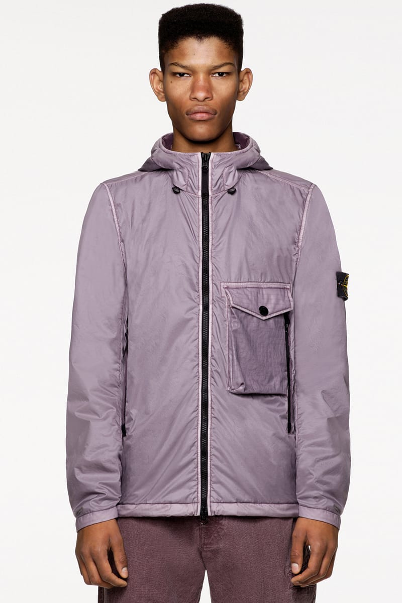 Stone island lamy flock jacket outlet navy