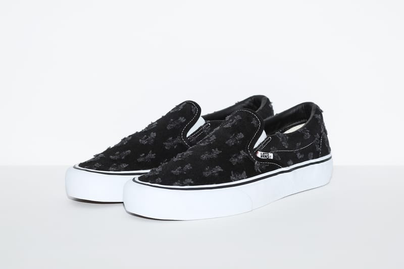 Supreme best sale vans black