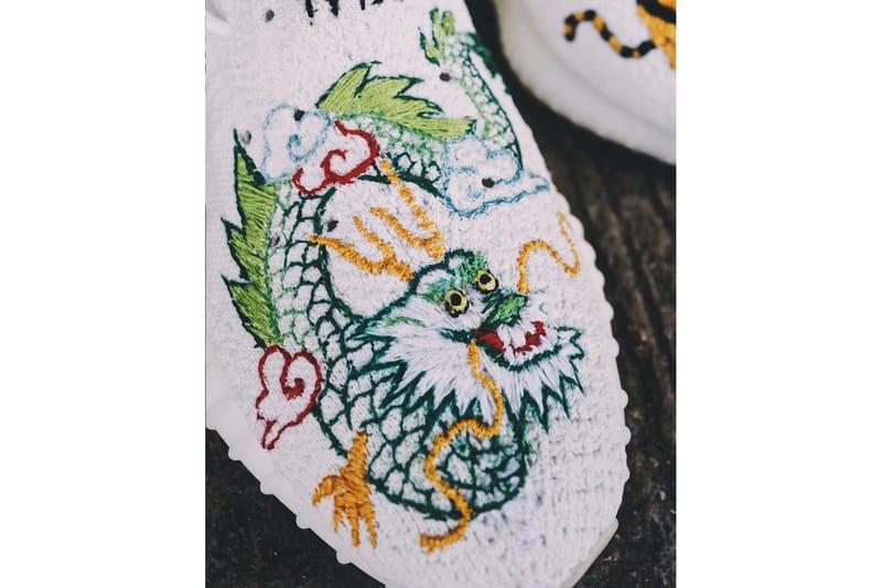 Custom white hot sale yeezys