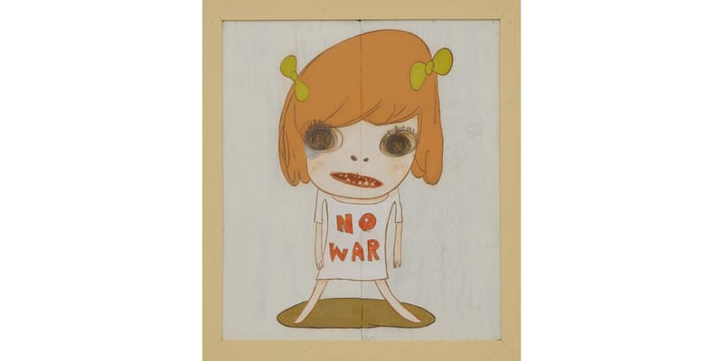 Yoshitomo Nara NO WAR！ NO WAR ☮️ FUCK YOU WAR ANGRY PEACE GIRL THIS MACHINE KILLS