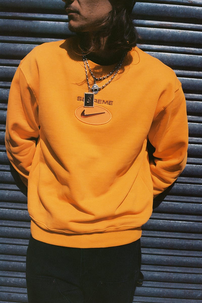 Supreme Nike Jewel Crewneck Orange