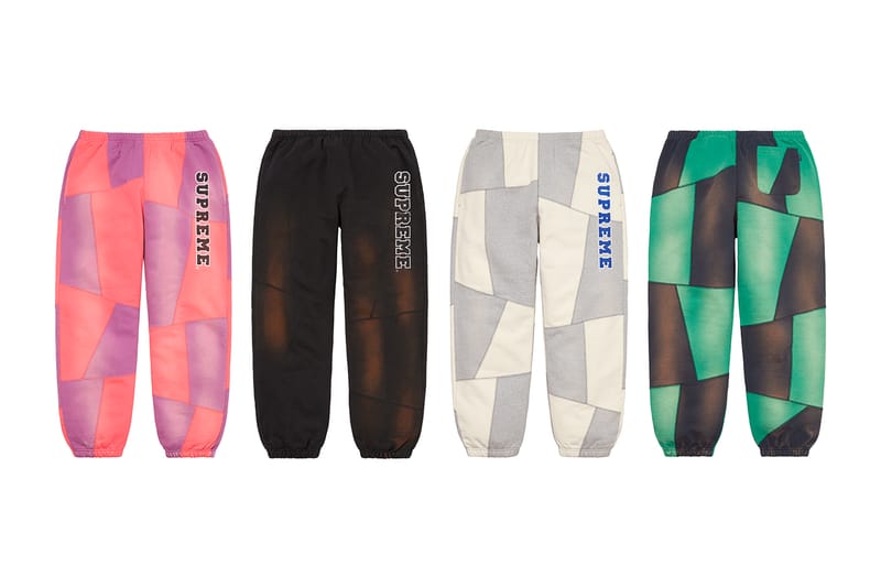 Supreme patchwork online sweatpants