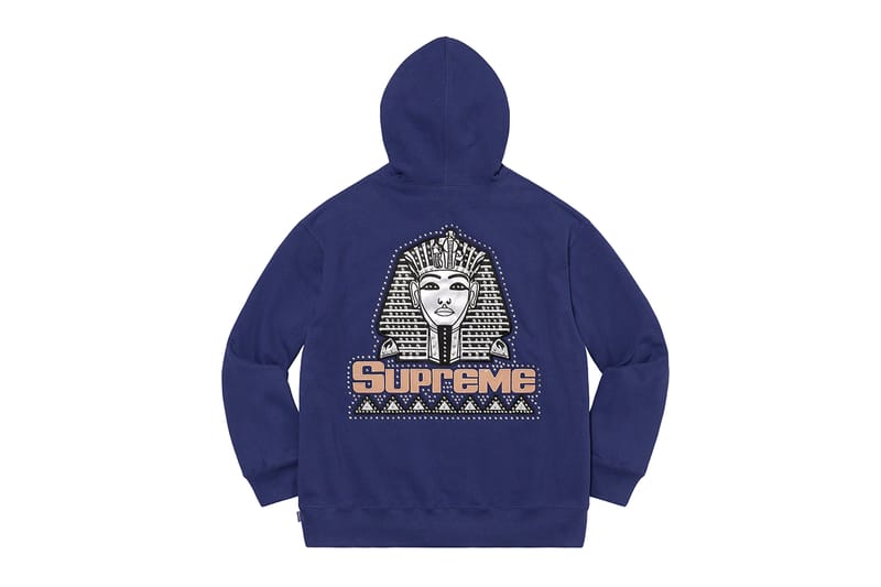 Supreme studded on sale hooded sweatshirt red