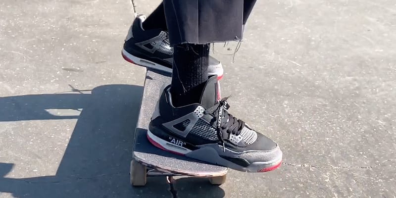 Erik Arteaga Skates in Unreleased Off-White™ x Air Jordan 4 