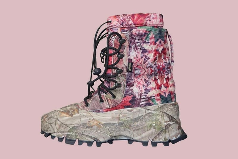 Pink store yeezy boots