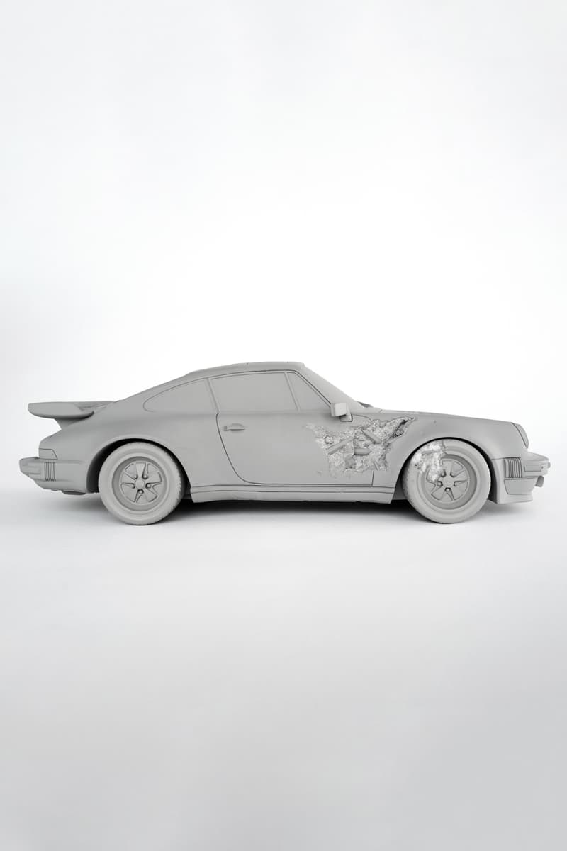 daniel arsham eroded 911 turbo figure white