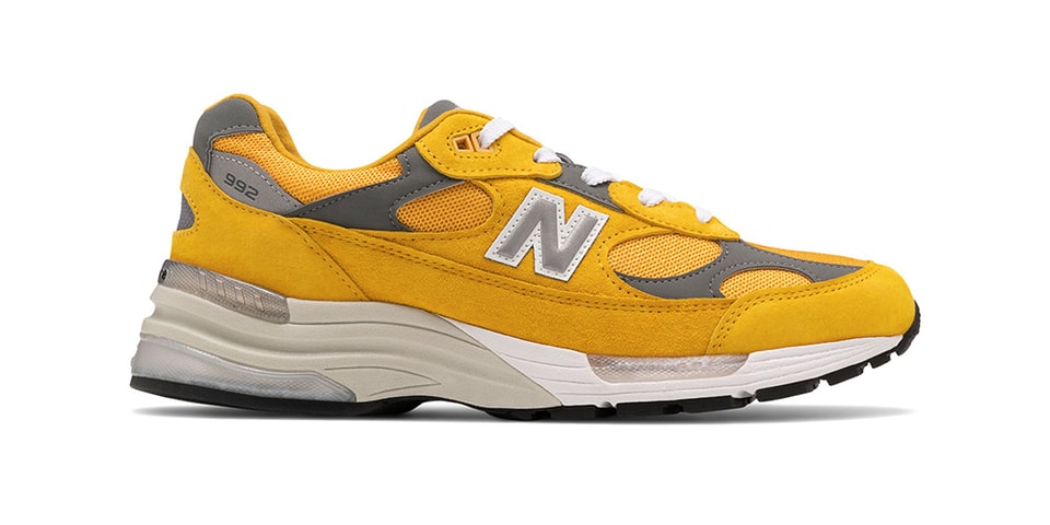 new balance 992 burgundy yellow