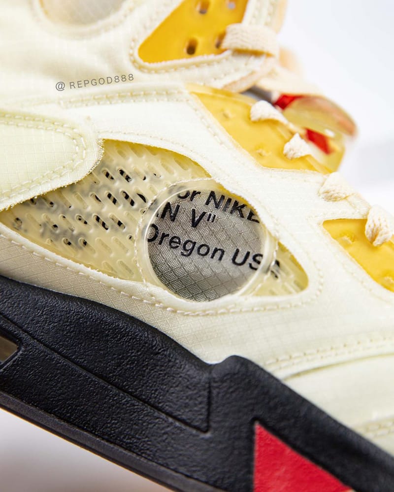 air jordan 5 sail off white