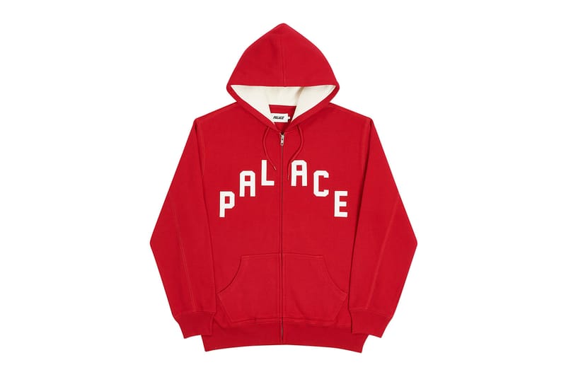 Palace red outlet hoodie