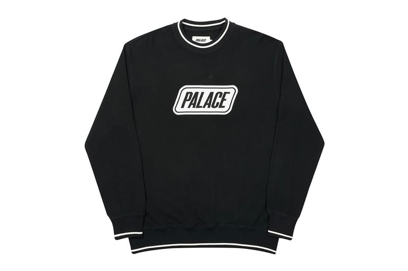 Palace black sweatshirt sale