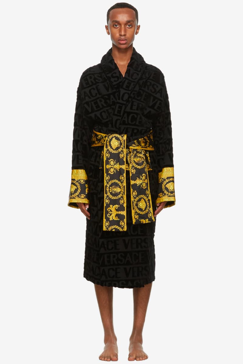Versace Black Barocco Robe | HYPEBEAST