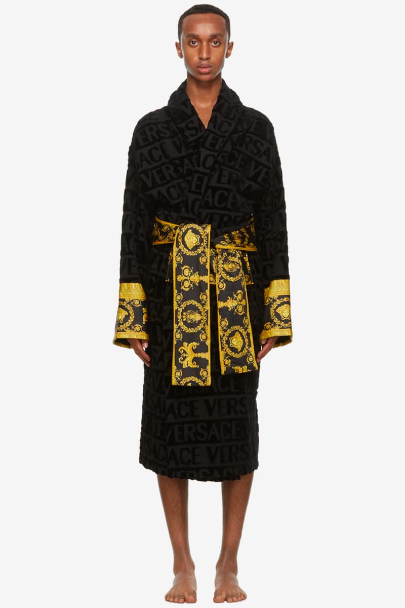 Versace Black Barocco Robe | Hypebeast