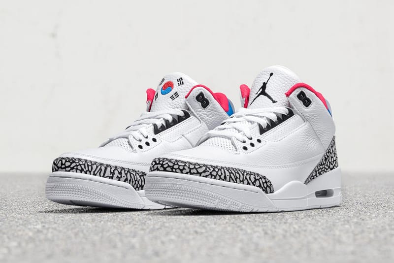 Nike air jordan 3 hotsell womens white/pink/black