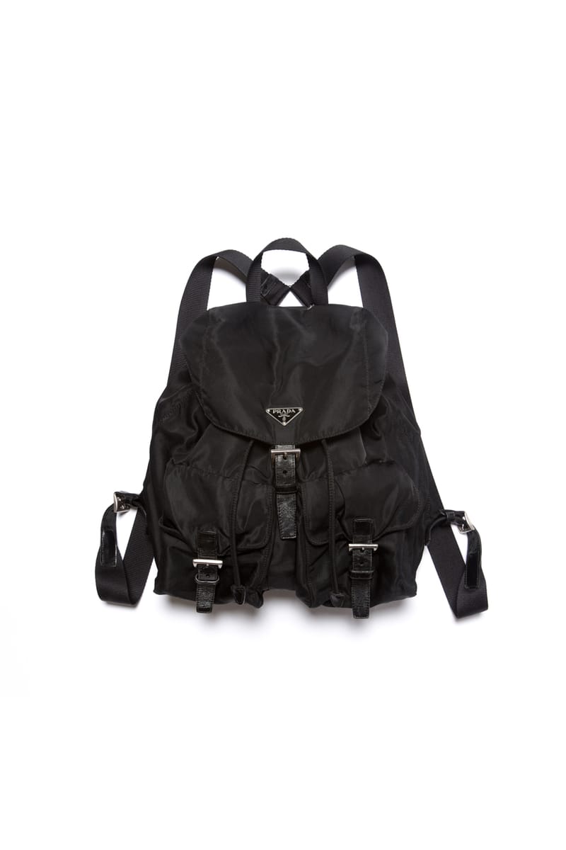 Prada nylon backpack large hot sale