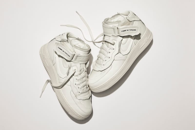 Nike air force 1 mid comme des garcons white new arrivals