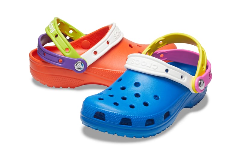 Multi coloured hot sale crocs