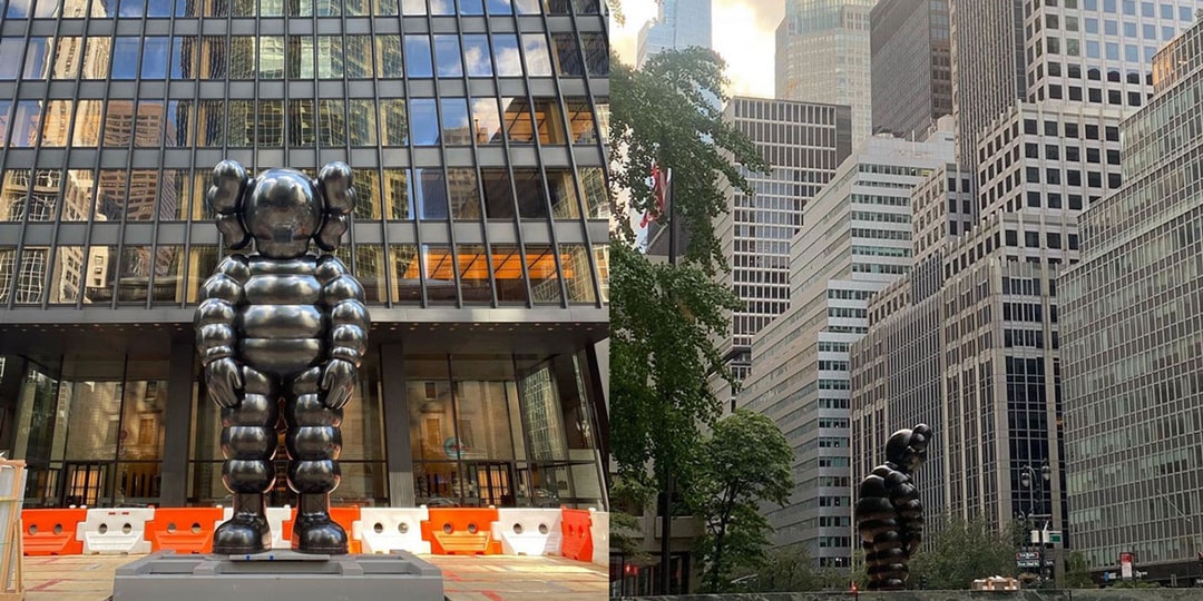 20-футовая конструкция KAWS «WHAT PARTY» теперь охраняет здание Seagram Building в Нью-Йорке