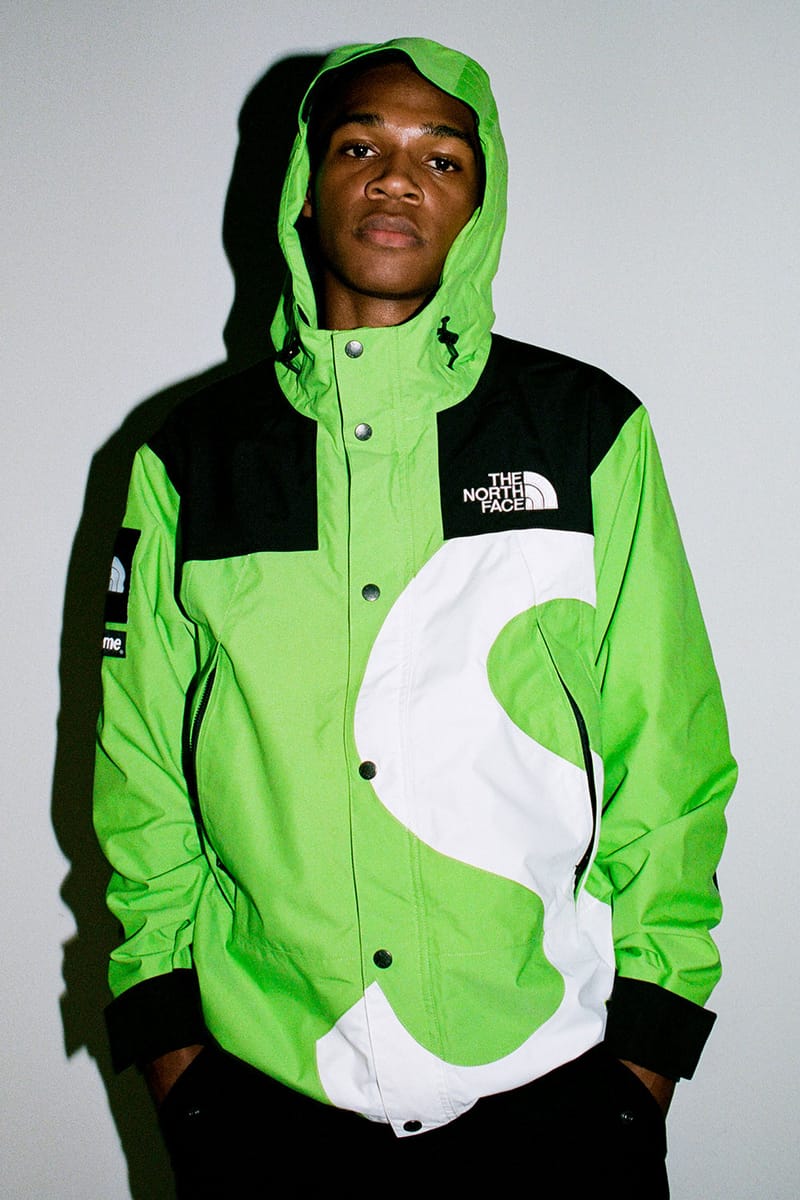 North face big hot sale logo jacket