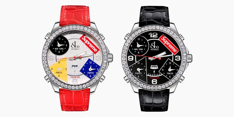 Supreme x Jacob Co. Time Zone Watch Drops Hypebeast