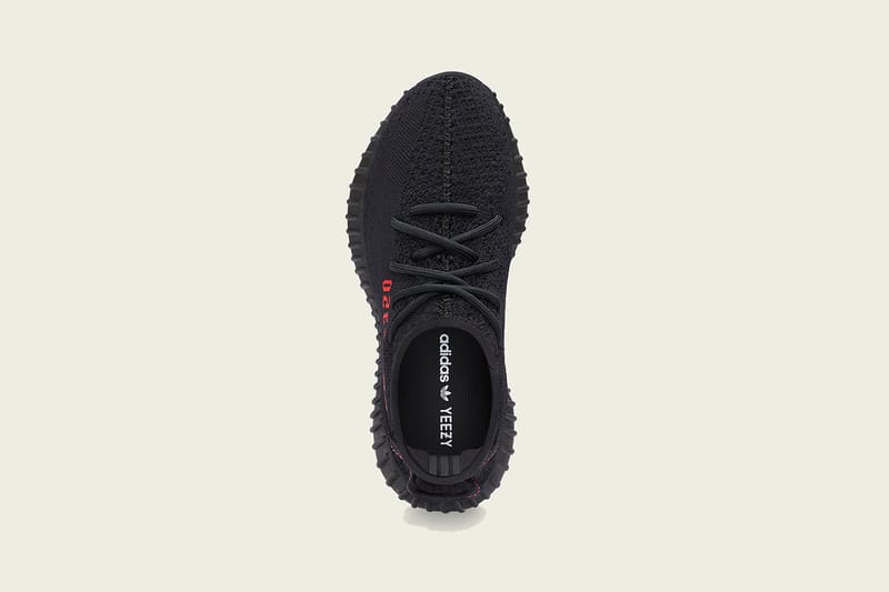 Black and red outlet yeezys