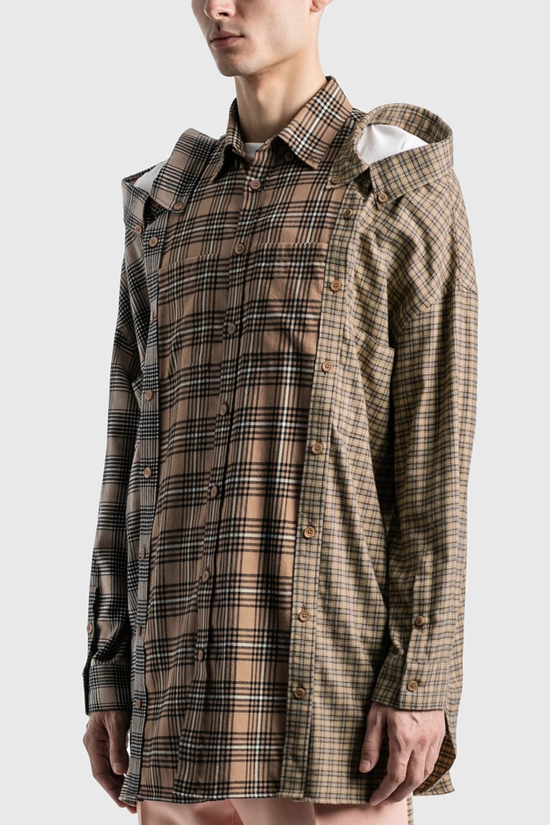 Burberry contrast best sale button shirt