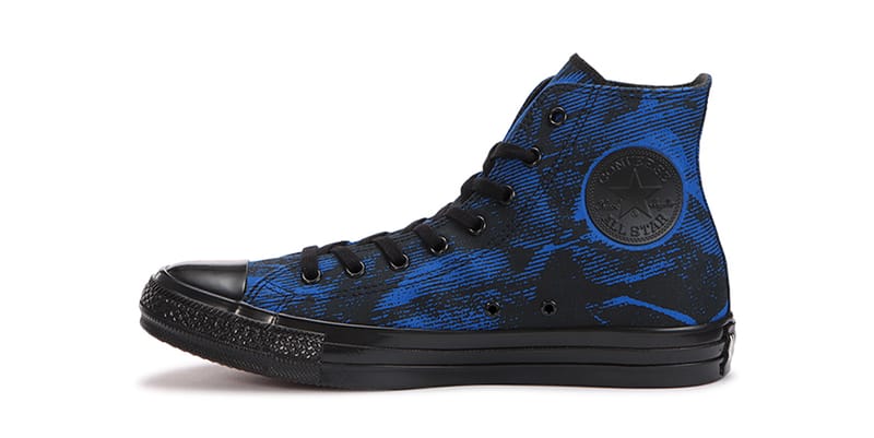 Converse black hot sale blue