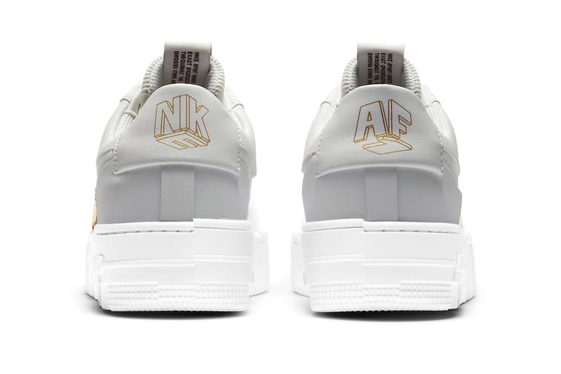 Nike af1 best sale pixel gold chain