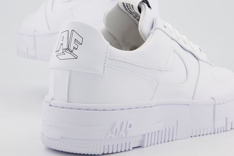nike af1 pixel summit white gold chain