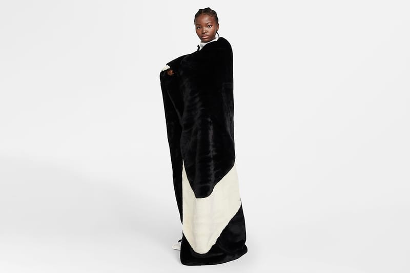 Nike swoosh best sale faux fur blanket