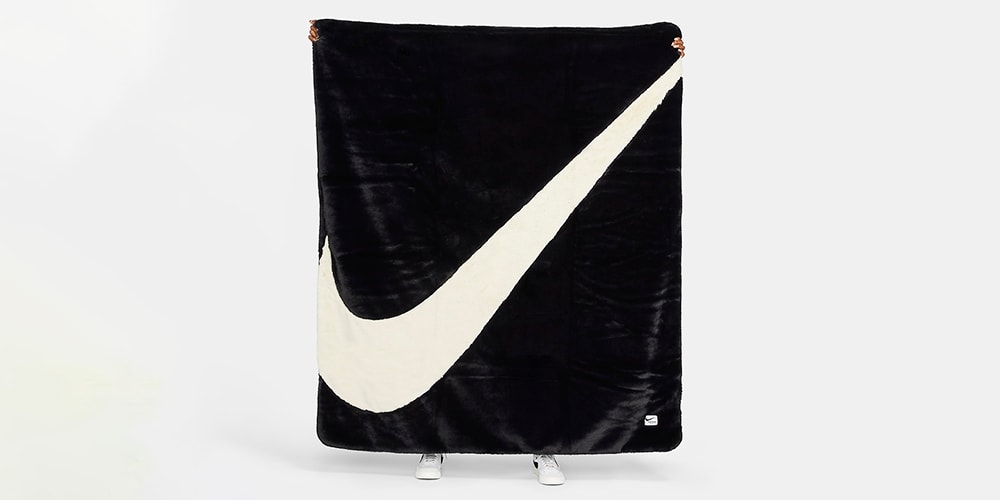 Nike Sportswear Plush Swoosh Logo Home Blanket | Hypebeast