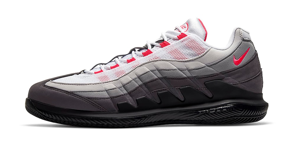 nikecourt zoom vapor x air max 95 solar red