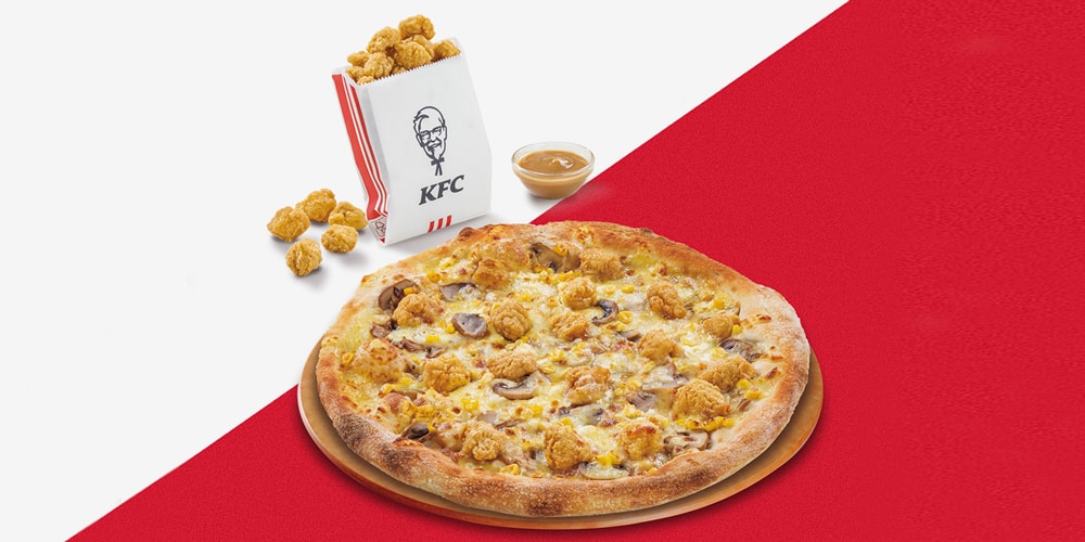 Pizza Hut x KFC "Popcorn Chicken Pizza" Hypebeast