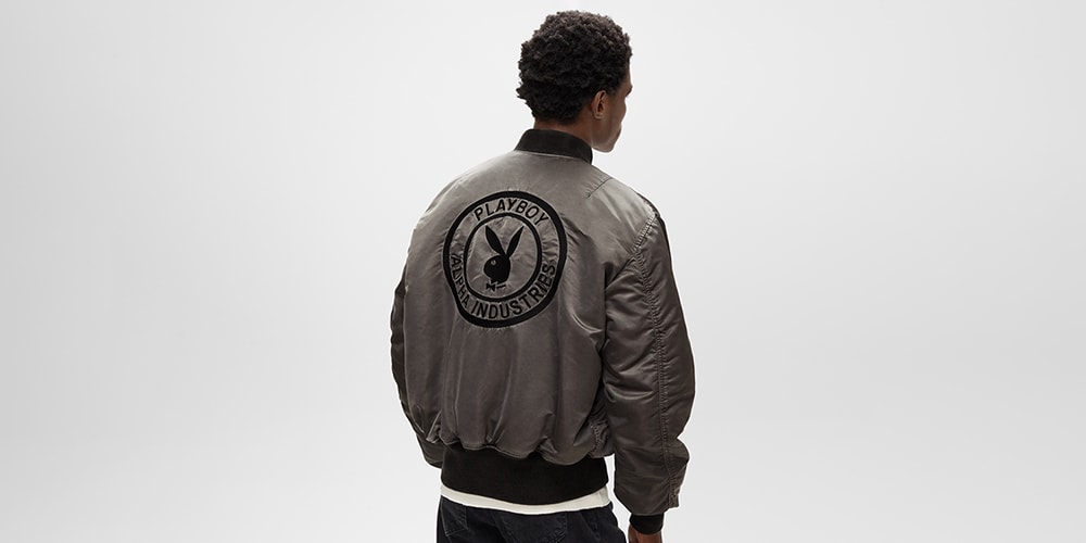 Playboy x Alpha Industries MA1 Bomber Jacket Hypebeast