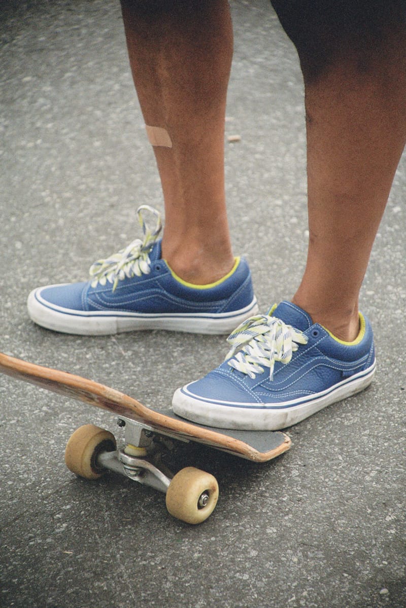 Blue and yellow old skool clearance vans