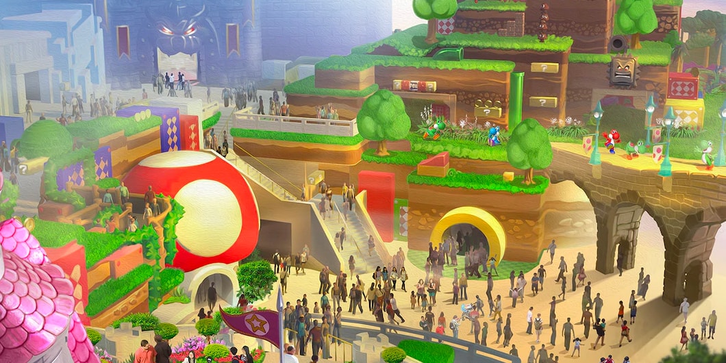 Взгляните на почти завершенный тематический парк Super Nintendo World в Японии