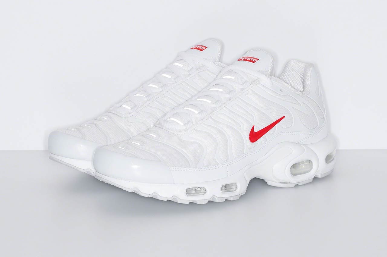 Supreme x Nike Air Max Plus "White/Red" Release Date | Hypebeast