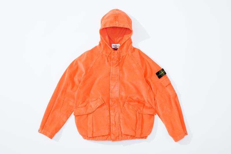 Supreme stone 2025 island hoodie orange