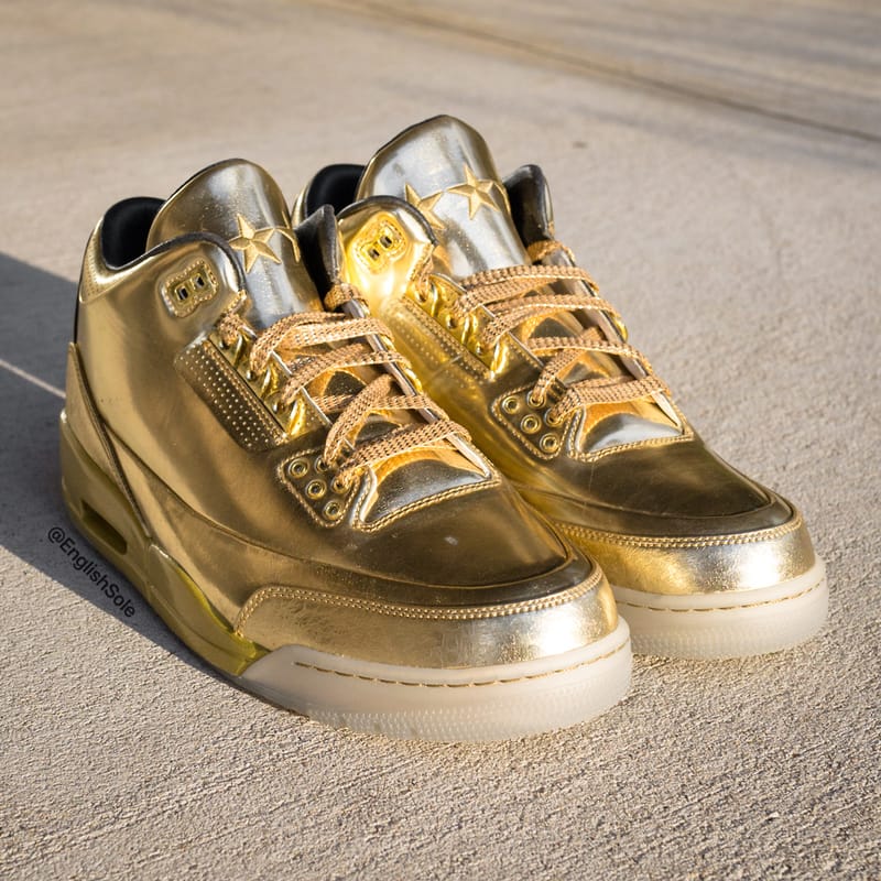 Michael jordan gold store shoes