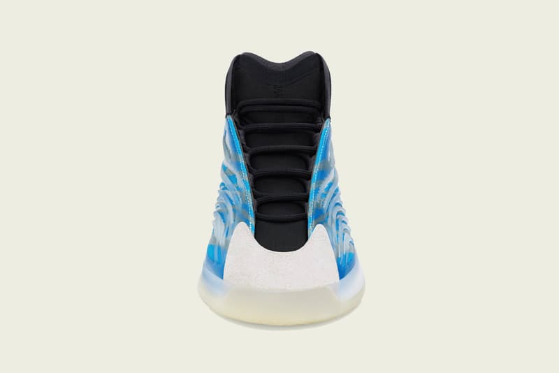 yeezy qntm frozen blue on feet