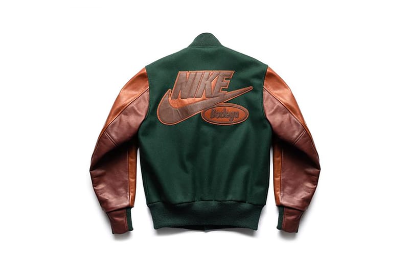 Bodega Nike Letterman Jacket Green Brown Raffle Info | Hypebeast