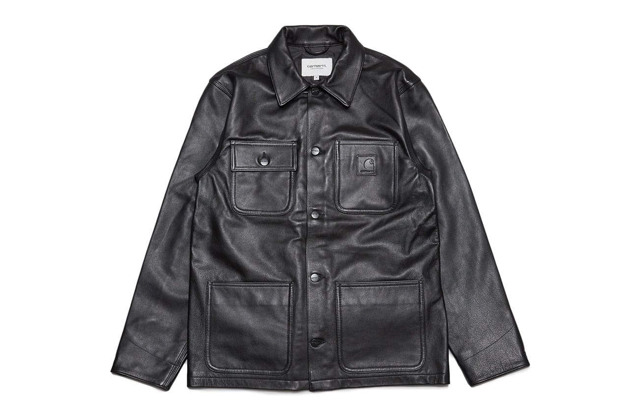 Carhartt WIP Limited Black Leather Chore Coat | Hypebeast