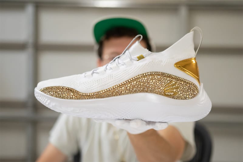 Curry 8 Golden Flow White Metallic Gold Release Info | Hypebeast