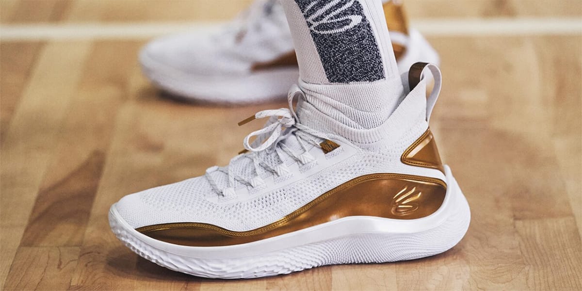 Curry 8 Golden Flow White Metallic Gold Release Info | Hypebeast