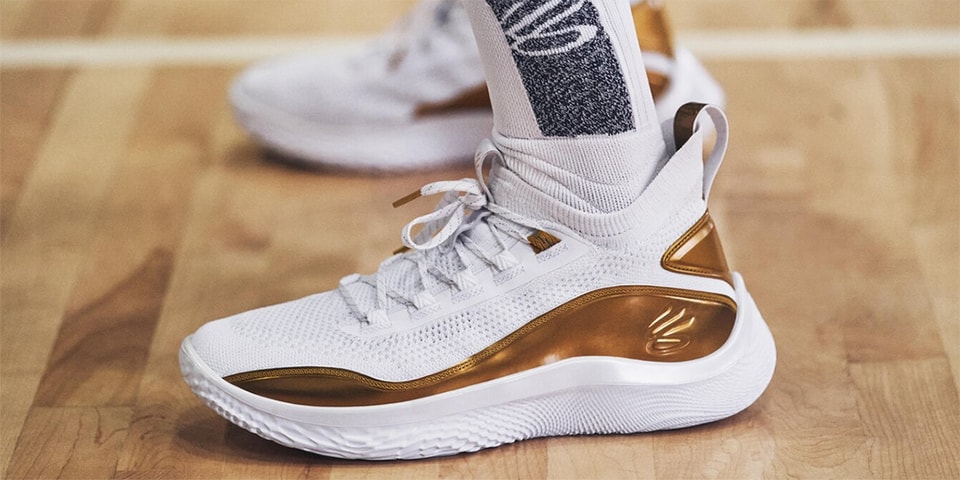 Curry 8 Golden Flow White Metallic Gold Release Info | HYPEBEAST