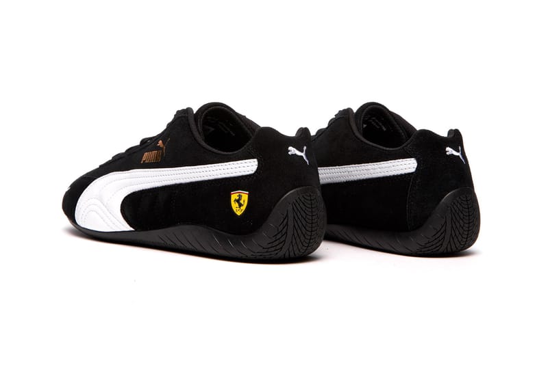 Puma black cheap and white shoes