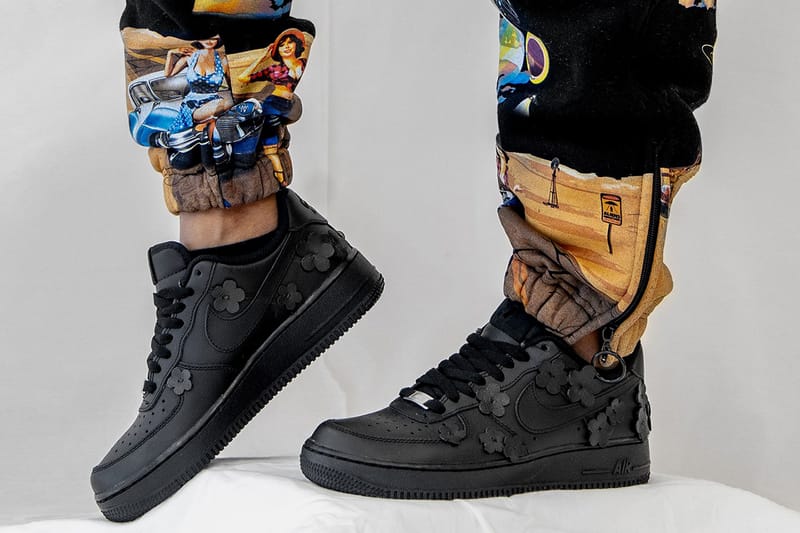 Customized black best sale air force 1