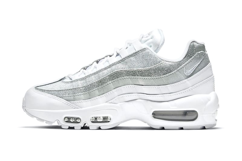 Air max 95 store white and silver