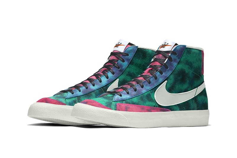 nike blazer blue tie dye