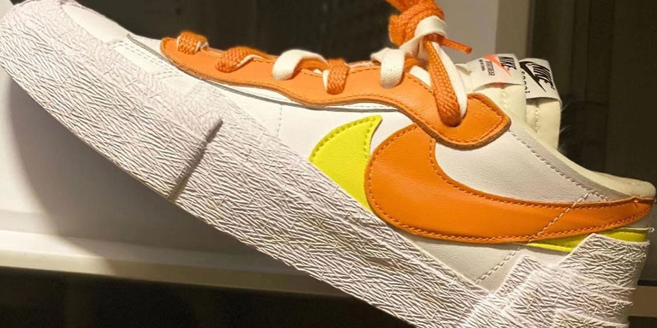 sacai orange blaze on feet